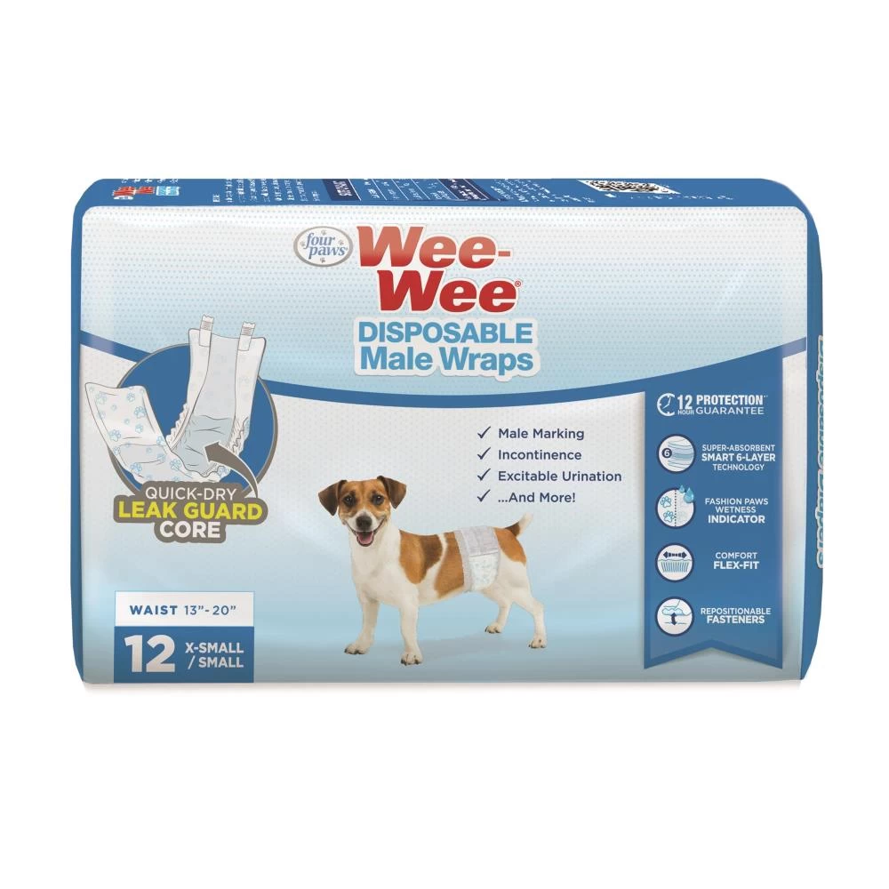 Four Paws Wee Wee Disposable Male Wrap 1 Four Paws Wee Wee Disposable Male Wrap