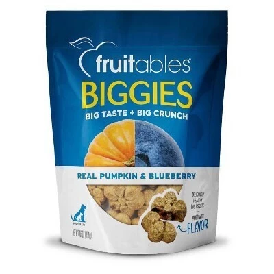 Fruitables Baked Biggies Pumpkin & Blueberry Dog Treats 1 Fruitables Baked Biggies Pumpkin & Blueberry Dog Treats