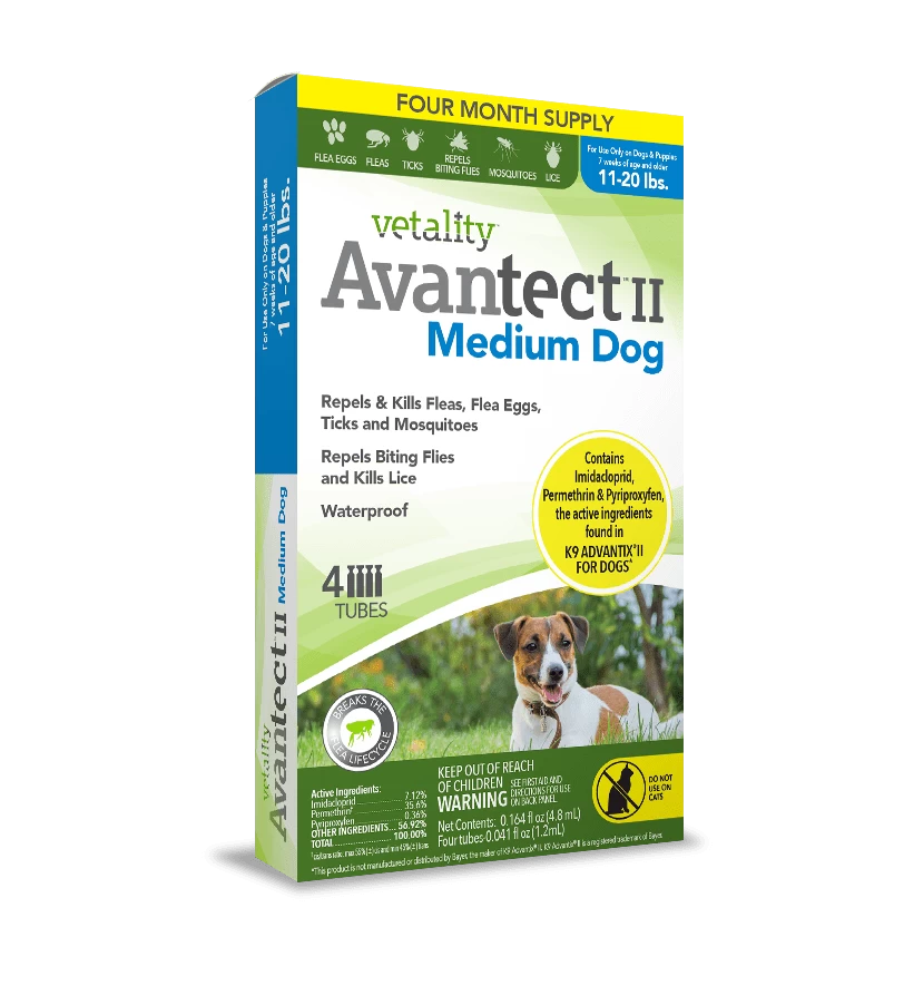 Vetality Avantect II Monthly Topical Flea And Tick Treatment For Medium Dogs 1 Vetality Avantect II Monthly Topical Flea And Tick Treatment For Medium Dogs