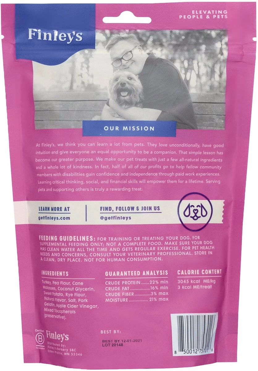 Finley's Barkery Turkey Recipe Training Bites Dog Treats 2 Finley's Barkery Turkey Recipe Training Bites Dog Treats - Image 2