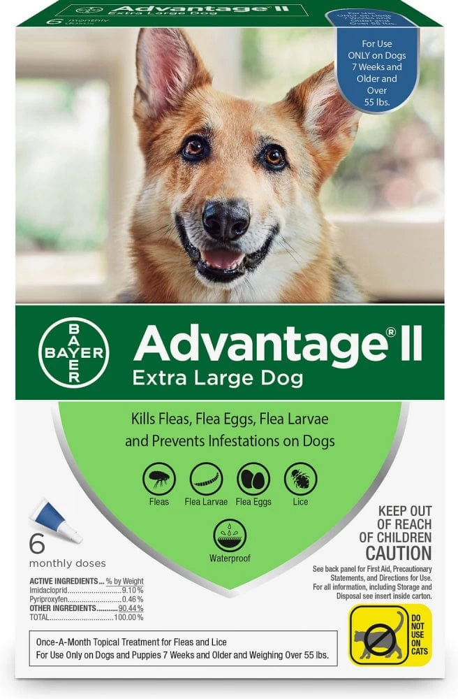Bayer Advantage II Flea & Lice Preventative For Dogs 3 Bayer Advantage II Flea & Lice Preventative For Dogs - Image 3
