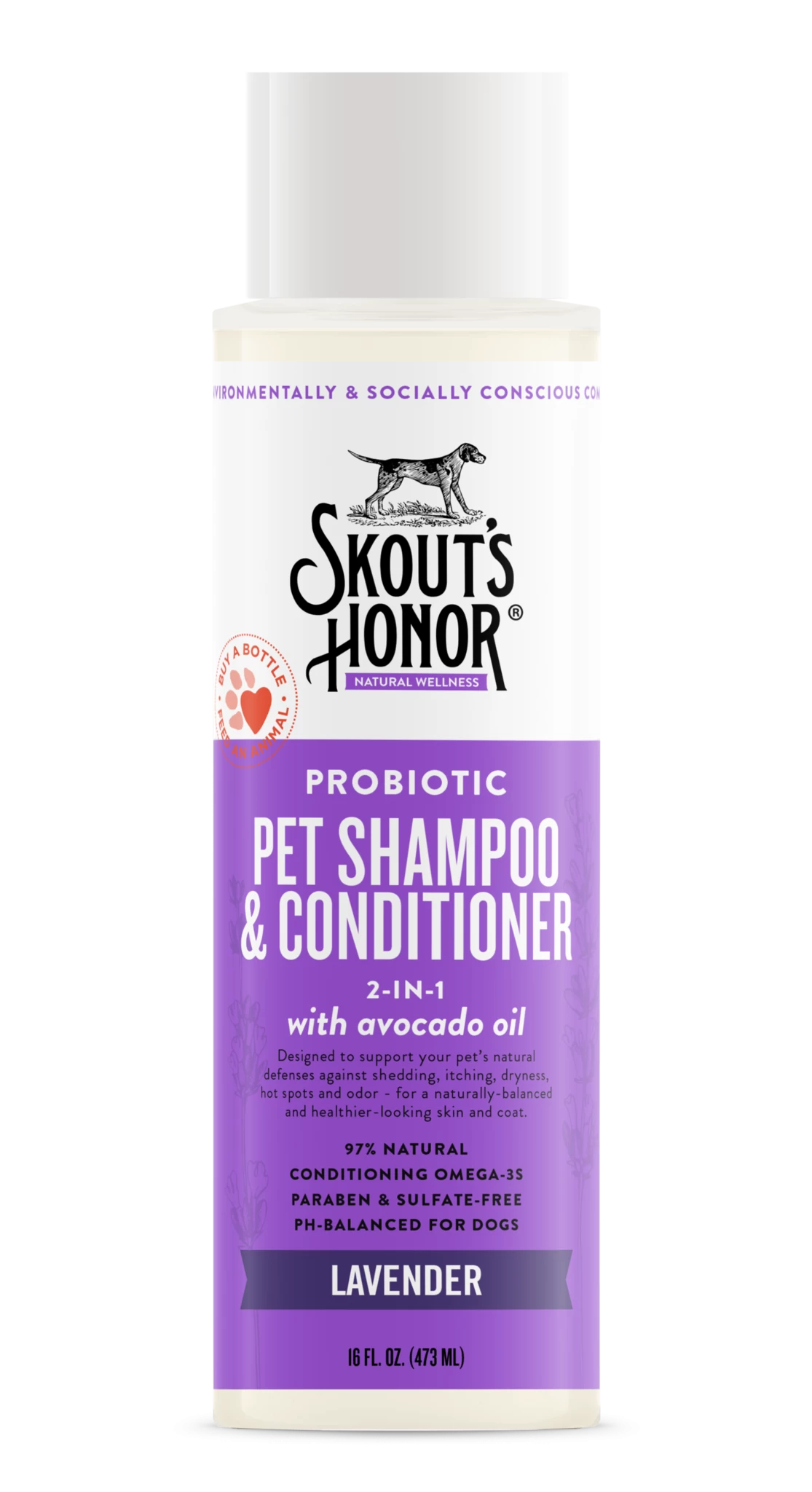 Skout's Honor Probiotic Shampoo & Conditioner (2-in-1) - Lavendar 1 Skout's Honor Probiotic Shampoo & Conditioner (2-in-1) - Lavendar