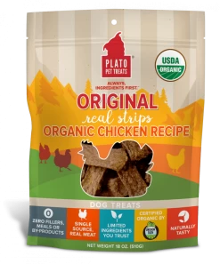 Plato Organic Chicken Strips Dog Treats