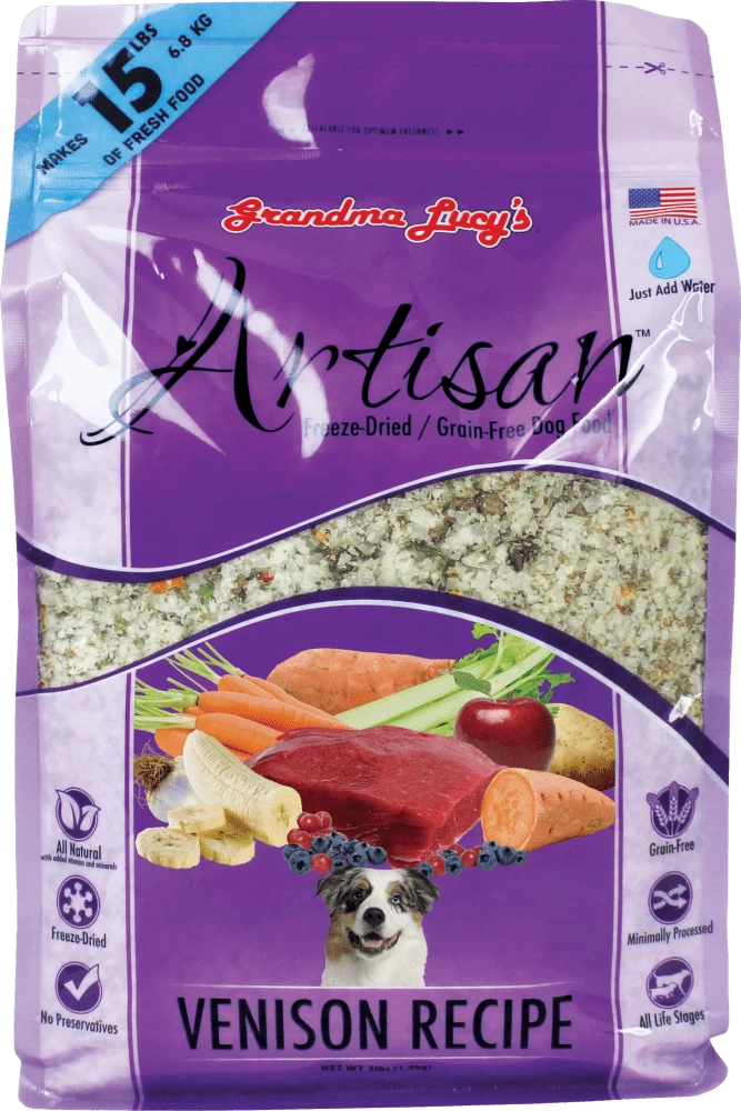 Grandma Lucy's Artisan Grain Free Venison Freeze Dried Dog Food 1 Grandma Lucy's Artisan Grain Free Venison Freeze Dried Dog Food