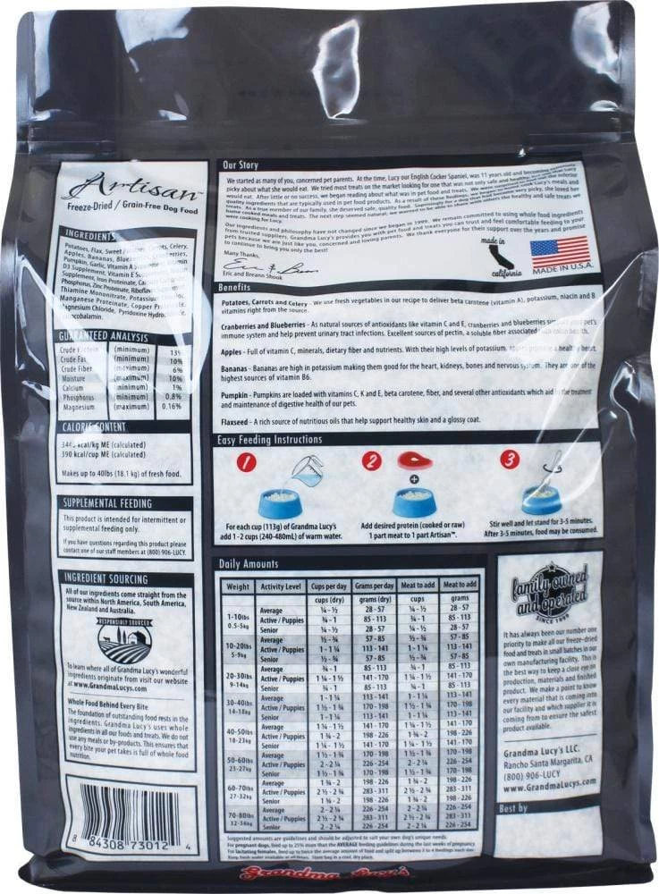 Grandma Lucy's Artisan Grain Free Premix Freeze Dried Dog Food 2 Grandma Lucy's Artisan Grain Free Premix Freeze Dried Dog Food - Image 2
