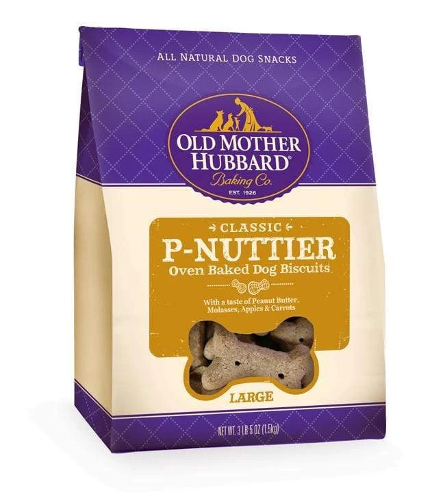Old Mother Hubbard Crunchy Classic Natural P-Nuttier Large Biscuits Dog Treats 1 Old Mother Hubbard Crunchy Classic Natural P-Nuttier Large Biscuits Dog Treats