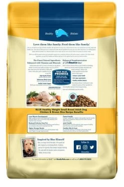 Blue Buffalo Life Protection Healthy Weight Natural Chicken & Brown Rice Recipe Small Breed Adult Dry Dog Food -Dog Supply Store 33309 1578087806 3870c4fa f4c3 457f 919f 49b69faa9248