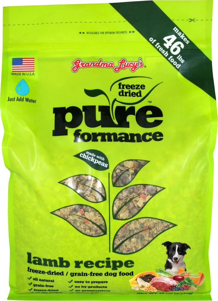 Grandma Lucy's Pureformance Lamb And Chickpea Freeze Dried Grain Free Dog Food 1 Grandma Lucy's Pureformance Lamb And Chickpea Freeze Dried Grain Free Dog Food
