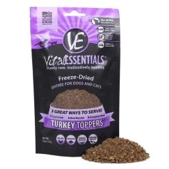 Vital Essentials Turkey Freeze-Dried Raw Food Toppers For Cats And Dogs Food