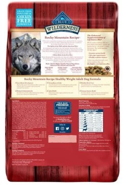 Blue Buffalo Wilderness Rocky Mountain Healthy Weight Grain Free Natural Red Meat High Protein Recipe Adult Dry Dog Food -Dog Supply Store 35913 1567707192