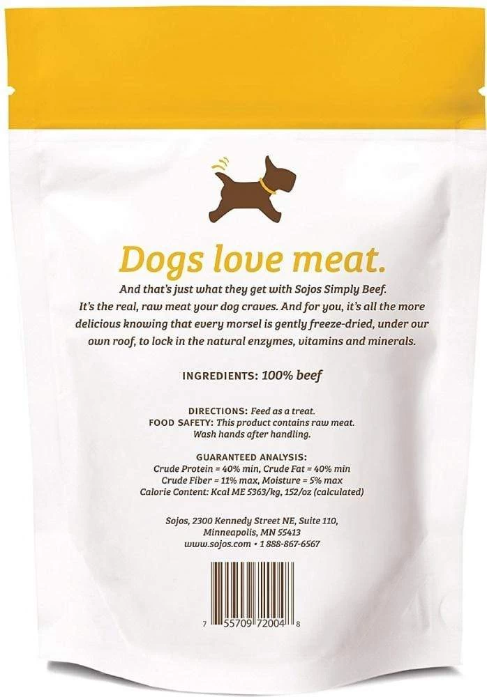 Sojos Simply Beef Freeze Dried Dog Treats 2 Sojos Simply Beef Freeze Dried Dog Treats - Image 2