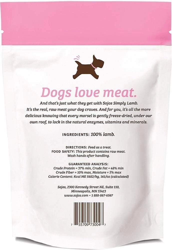 Sojos Simply Lamb Freeze Dried Dog Treats 2 Sojos Simply Lamb Freeze Dried Dog Treats - Image 2