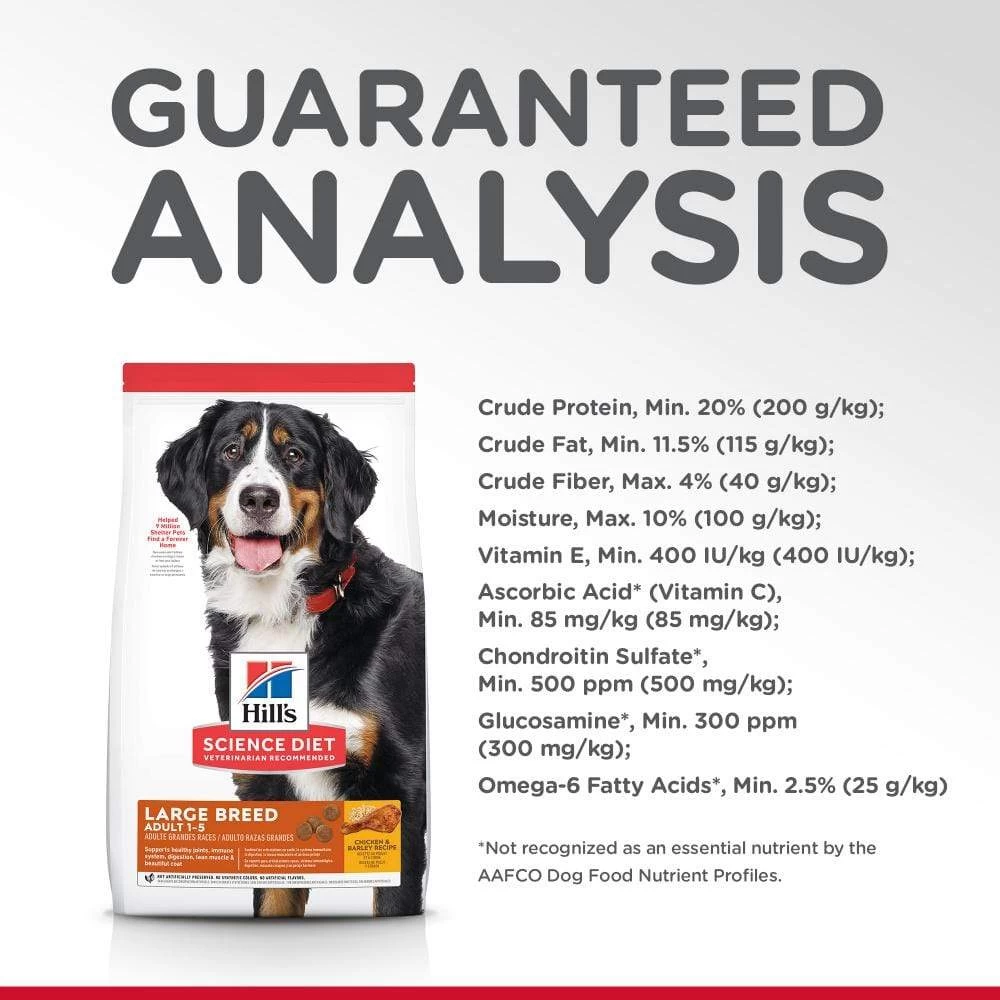 Hill's Science Diet Adult Large Breed Chicken & Barley Recipe Dry Dog Food 5 Hill's Science Diet Adult Large Breed Chicken & Barley Recipe Dry Dog Food - Image 5