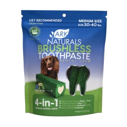 Ark Naturals BREATH-LESS Brushless-Toothpaste Dental Chew For Medium Dogs