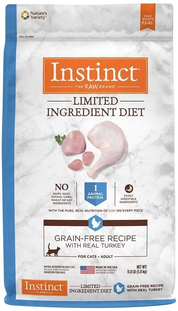 Instinct Limited Ingredient Diet Adult Grain Free Recipe With Real Turkey Natural Freeze-Dried Raw Coated In Kibble Dry Cat Food 1 Instinct Limited Ingredient Diet Adult Grain Free Recipe With Real Turkey Natural Freeze-Dried Raw Coated In Kibble Dry Cat Food