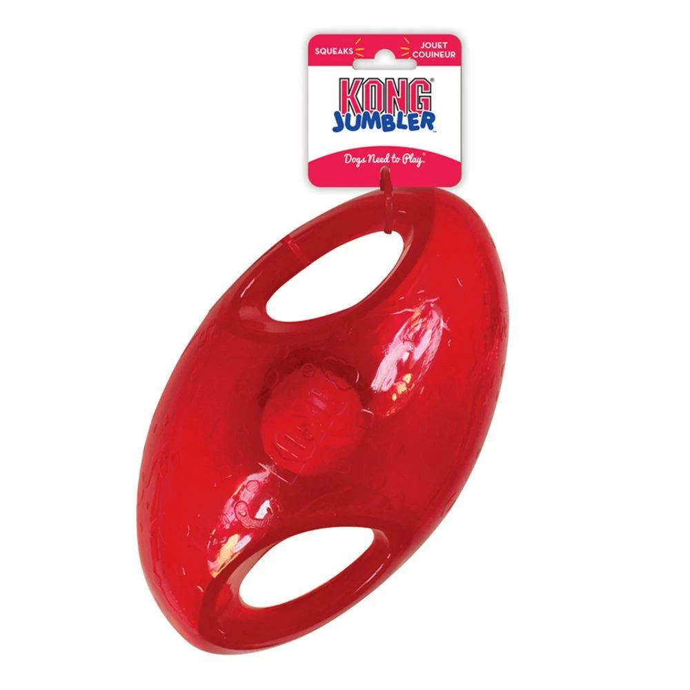 KONG Jumbler Football Dog Toy 3 KONG Jumbler Football Dog Toy - Image 3