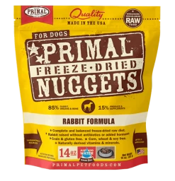 Primal Freeze Dried Nuggets Grain Free Rabbit Formula Dog Food