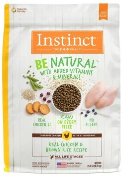Instinct Be Natural Chicken & Brown Rice Freeze-Dried Raw Coated Kibble Dry Dog Food