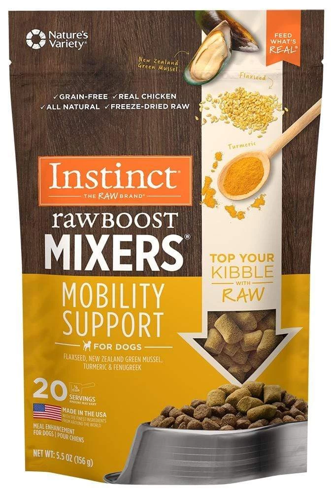 Instinct Grain Free Boost Mixers Mobility Support RecipeFreeze-Dried Raw Dog Food Topper 1 Instinct Grain Free Boost Mixers Mobility Support RecipeFreeze-Dried Raw Dog Food Topper
