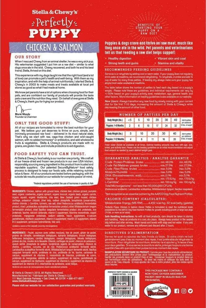 Stella & Chewy's Perfectly Puppy Freeze Dried Raw Chicken And Salmon Dinner Patties Grain Free Dog Food 2 Stella & Chewy's Perfectly Puppy Freeze Dried Raw Chicken And Salmon Dinner Patties Grain Free Dog Food - Image 2