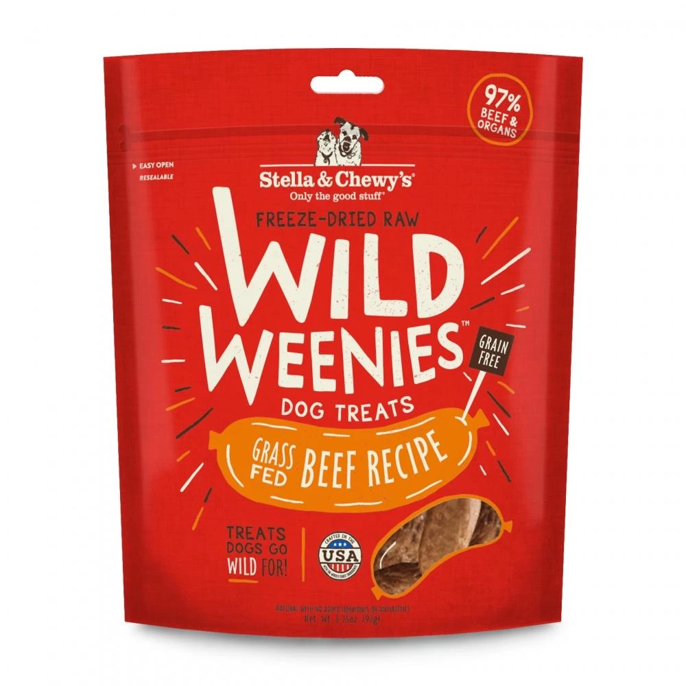 Stella & Chewy's Wild Weenies Grain Free Beef Recipe Freeze Dried Raw Dog Treats 1 Stella & Chewy's Wild Weenies Grain Free Beef Recipe Freeze Dried Raw Dog Treats