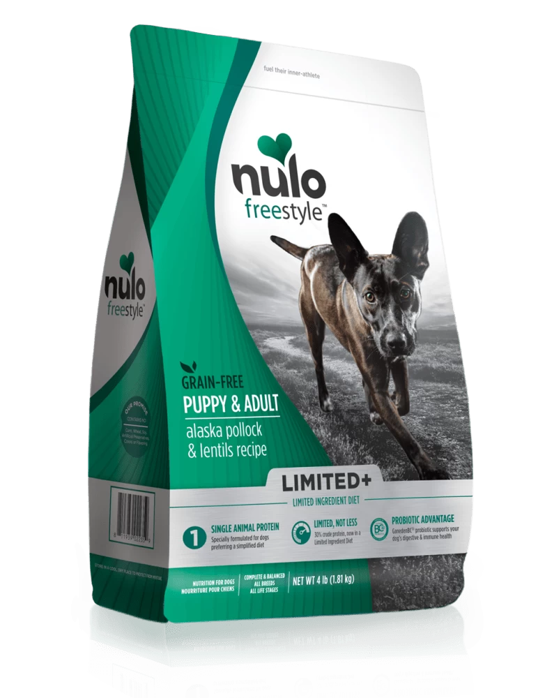 Nulo FreeStyle Limited+ Grain Free Alaska Pollock & Lentils Recipe Puppy & Adult Dry Dog Food 1 Nulo FreeStyle Limited+ Grain Free Alaska Pollock & Lentils Recipe Puppy & Adult Dry Dog Food