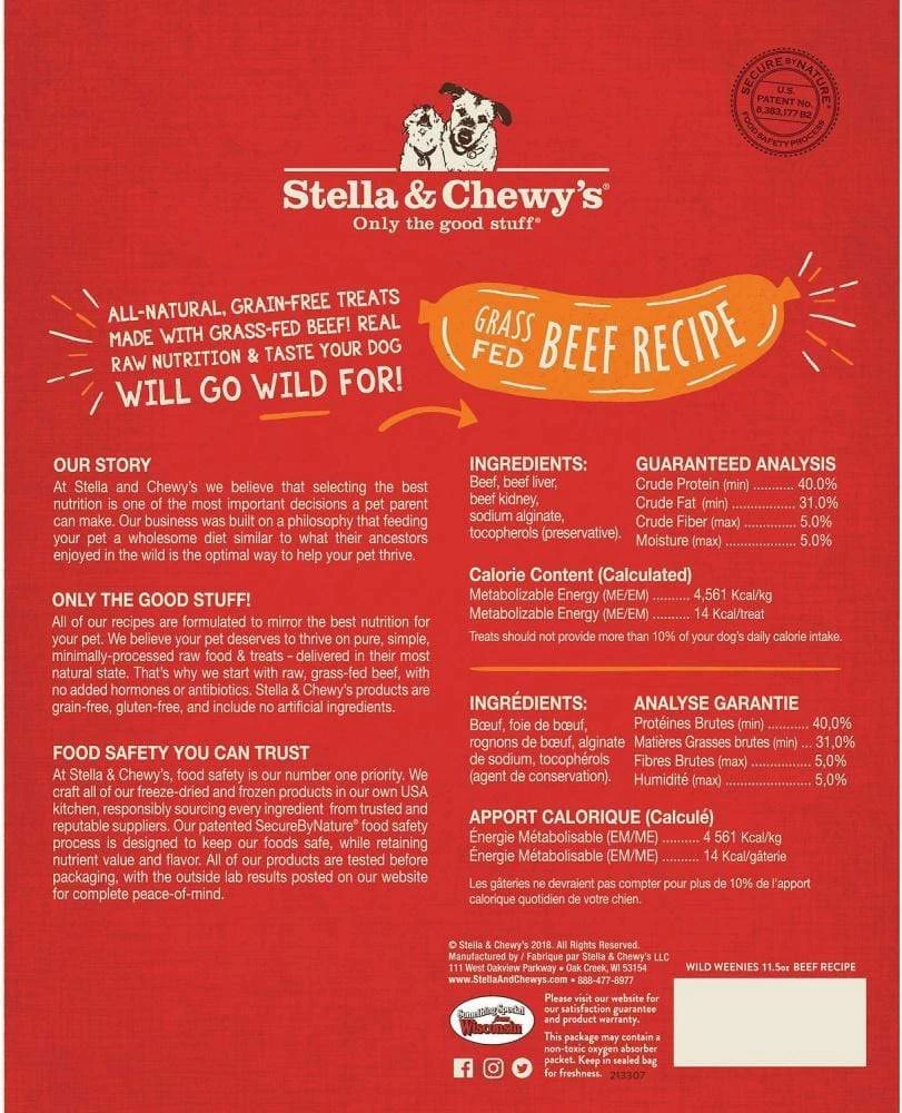 Stella & Chewy's Wild Weenies Raw Beef Freeze Dried Raw Dog Treats 2 Stella & Chewy's Wild Weenies Raw Beef Freeze Dried Raw Dog Treats - Image 2