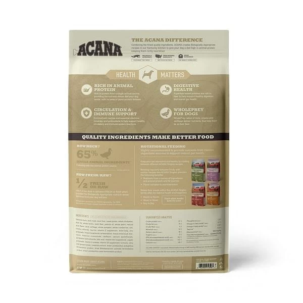 ACANA Singles Duck & Pear Recipe Grain Free Dry Dog Food 6 ACANA Singles Duck & Pear Recipe Grain Free Dry Dog Food - Image 6