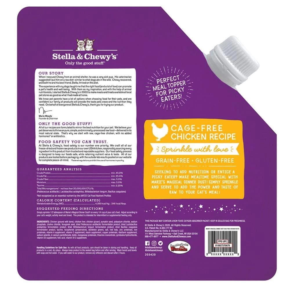 Stella & Chewy's Marie's Magical Dinner Dust Cage Free Chicken Cat Food Topper 2 Stella & Chewy's Marie's Magical Dinner Dust Cage Free Chicken Cat Food Topper - Image 2