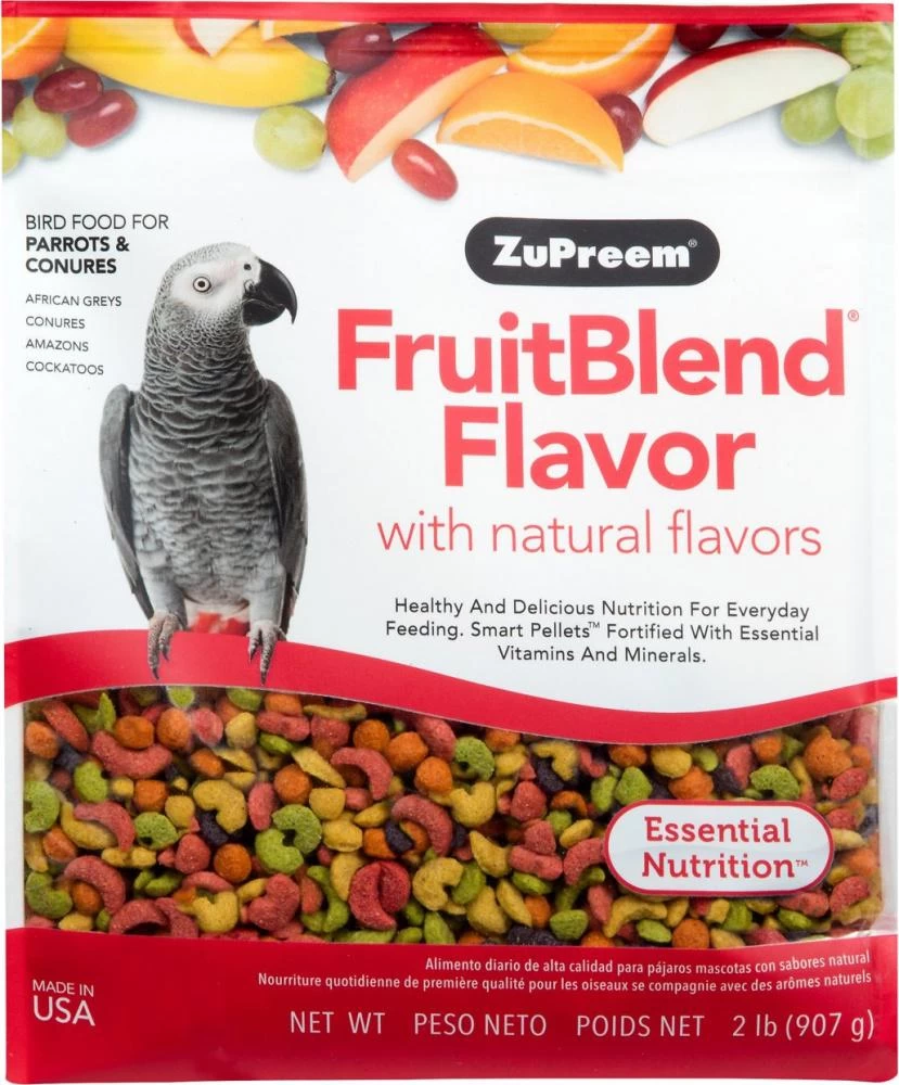 ZuPreem FruitBlend Flavor Food With Natural Flavors For Parrots And Conures 1 ZuPreem FruitBlend Flavor Food With Natural Flavors For Parrots And Conures