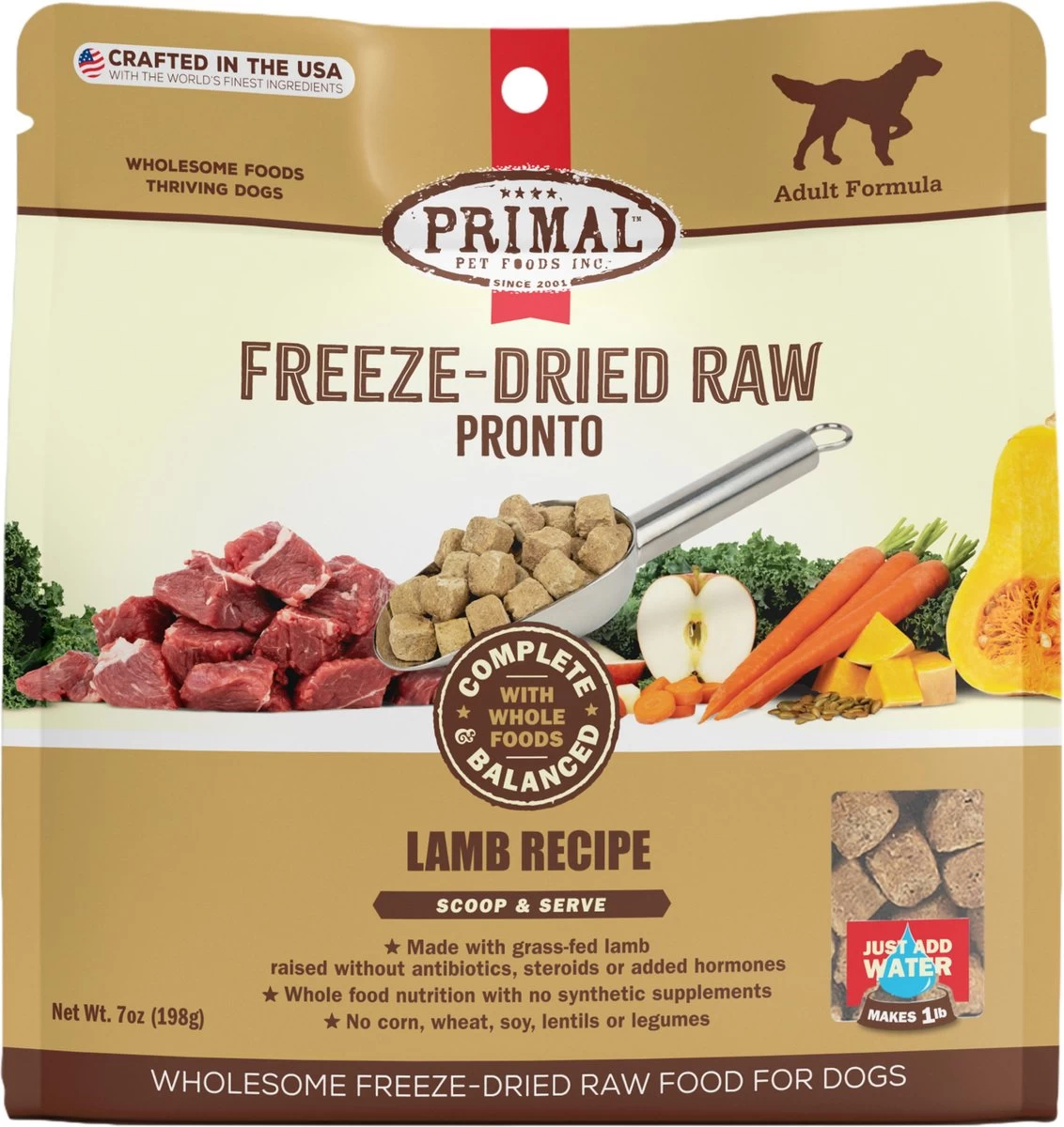 Primal Pronto Lamb Recipe Freeze-Dried Raw Dog Food 1 Primal Pronto Lamb Recipe Freeze-Dried Raw Dog Food