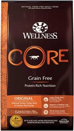 Wellness CORE Natural Grain Free Original Turkey & Chicken Recipe Dry Dog Food -Dog Supply Store 71uC 5VqhTL. AC SX425