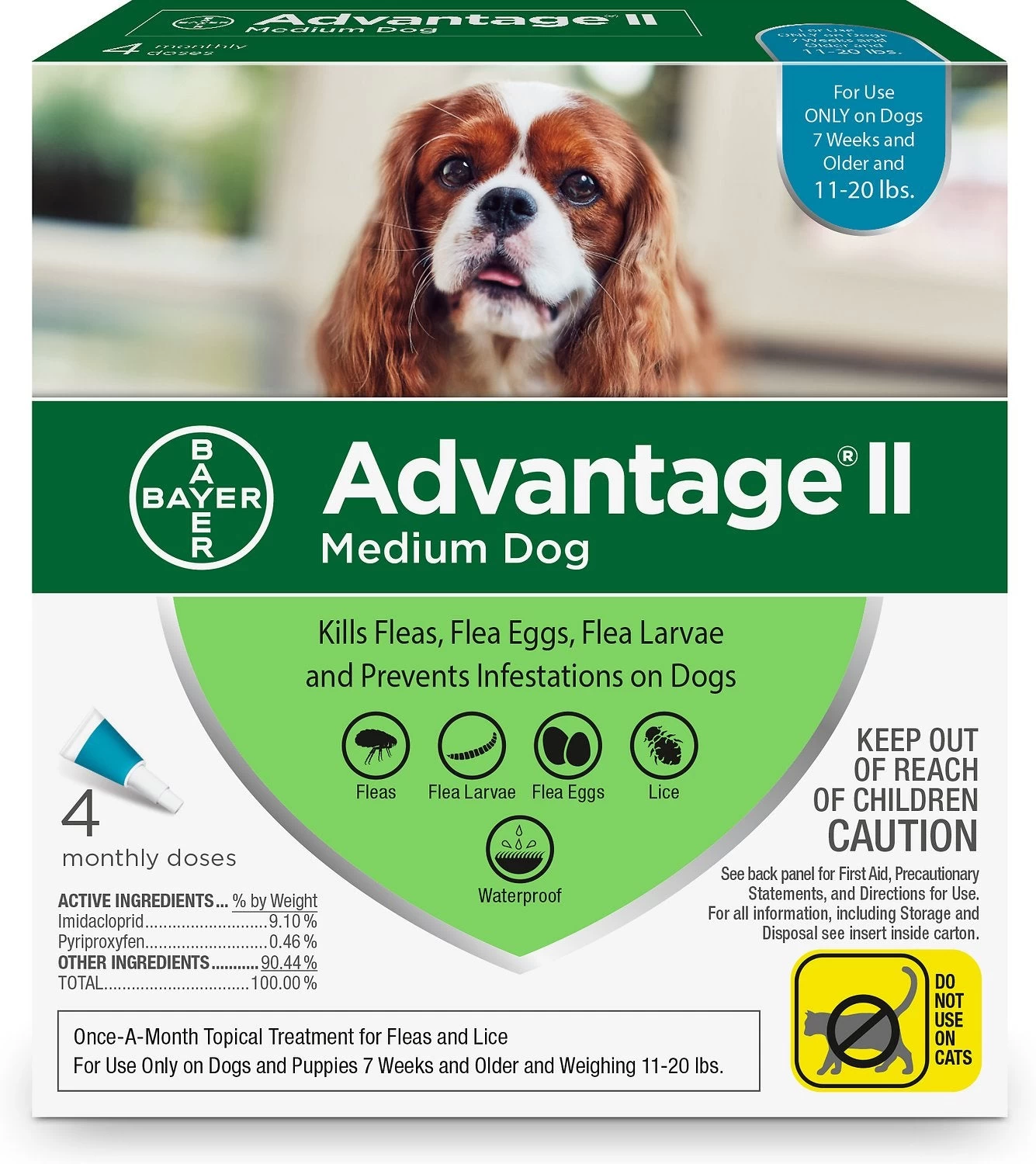 Bayer Advantage II Flea & Lice Preventative For Dogs 2 Bayer Advantage II Flea & Lice Preventative For Dogs - Image 2