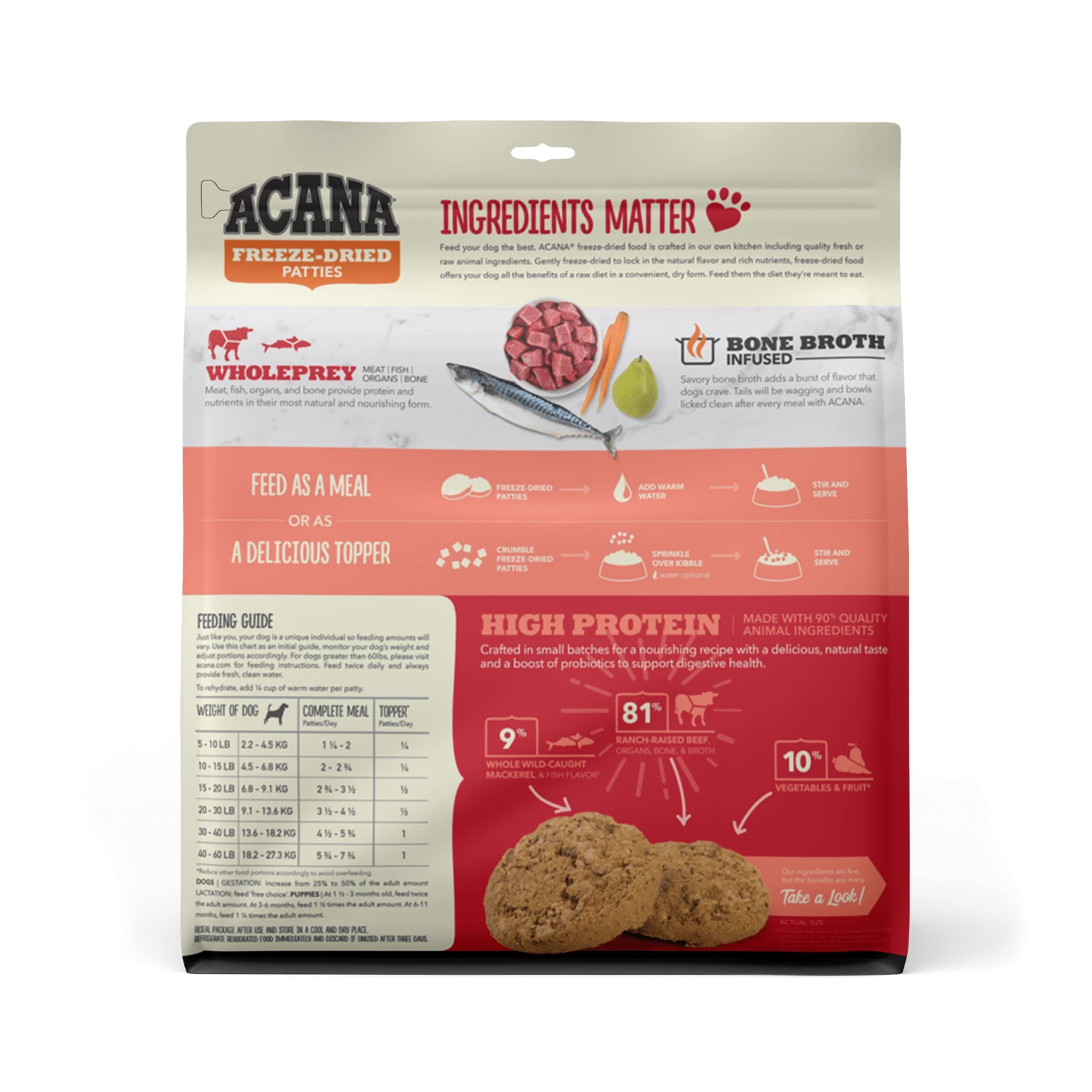 Acana Freeze-Dried Food Ranch-Raised Beef Recipe Patties For Dogs 2 Acana Freeze-Dried Food Ranch-Raised Beef Recipe Patties For Dogs - Image 2