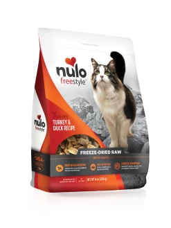 Nulo Freestyle Grain Free Turkey & Duck Recipe Freeze-Dried Raw Cat Food -Dog Supply Store Nulo FS Cat Freeze Dried Turkey Duck 8oz Bag