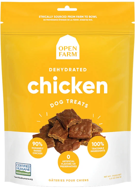 Open Farm Dehydrated Grain Free Chicken Dog Treats 1 Open Farm Dehydrated Grain Free Chicken Dog Treats