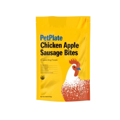 PetPlate Chicken Apple Sausage Bites Treats For Dogs
