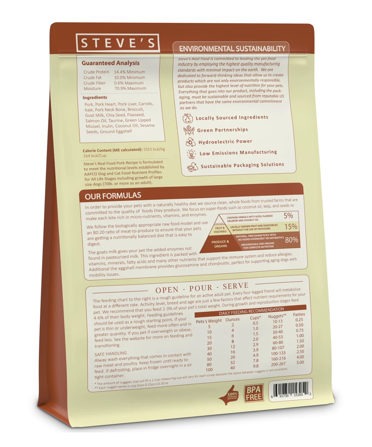 Steve's Real Food Raw Frozen Pork Diet Food For Dogs & Cats 3 Steve's Real Food Raw Frozen Pork Diet Food For Dogs & Cats - Image 3