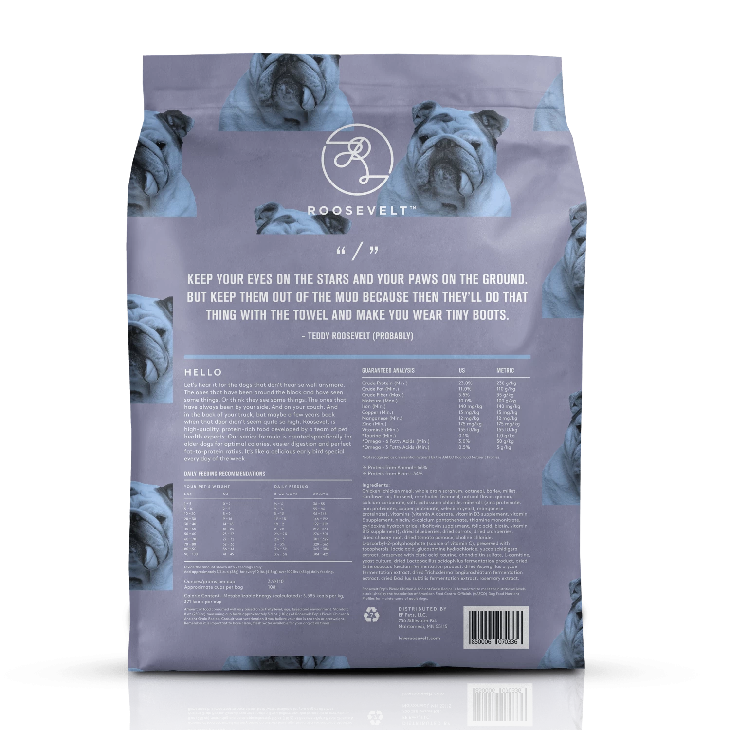 Roosevelt Pop’s Picnic Chicken & Ancient Grain Senior Recipe Dry Dog Food 2 Roosevelt Pop’s Picnic Chicken & Ancient Grain Senior Recipe Dry Dog Food - Image 2