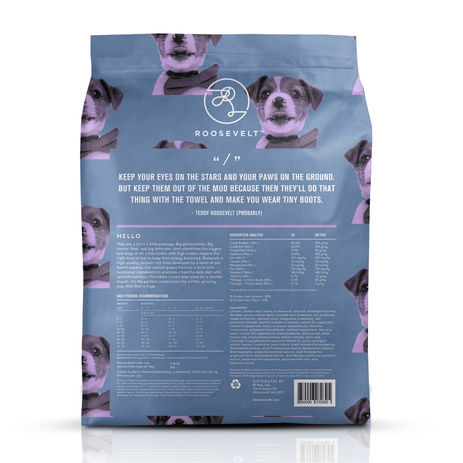 Roosevelt Smediums Chicken & Ancient Grain Small & Medium Breed Puppy Recipe Dry Dog Food 2 Roosevelt Smediums Chicken & Ancient Grain Small & Medium Breed Puppy Recipe Dry Dog Food - Image 2