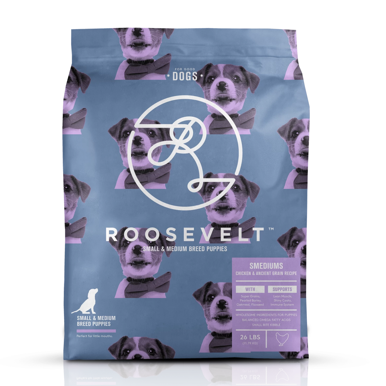 Roosevelt Smediums Chicken & Ancient Grain Small & Medium Breed Puppy Recipe Dry Dog Food 3 Roosevelt Smediums Chicken & Ancient Grain Small & Medium Breed Puppy Recipe Dry Dog Food - Image 3