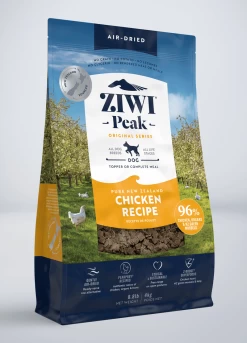 ZiwiPeak Grain Free Air-Dried Free-Range Chicken Recipe Dry Dog Food -Dog Supply Store ZIWI Peak Originals Air Dried Chicken Dog Left Angle 4kg 1600x2223px