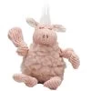 HuggleHounds Fleece Knot Pig Toy For Dogs