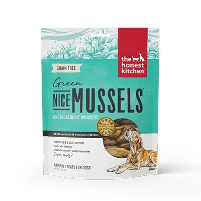 The Honest Kitchen Nice Mussels Blue And Green Mussels Freeze-Dried Dog Treats 1 The Honest Kitchen Nice Mussels Blue And Green Mussels Freeze-Dried Dog Treats