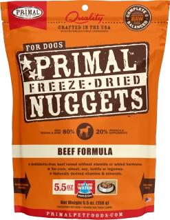 Primal Freeze Dried Nuggets Grain Free Beef Formula Dog Food
