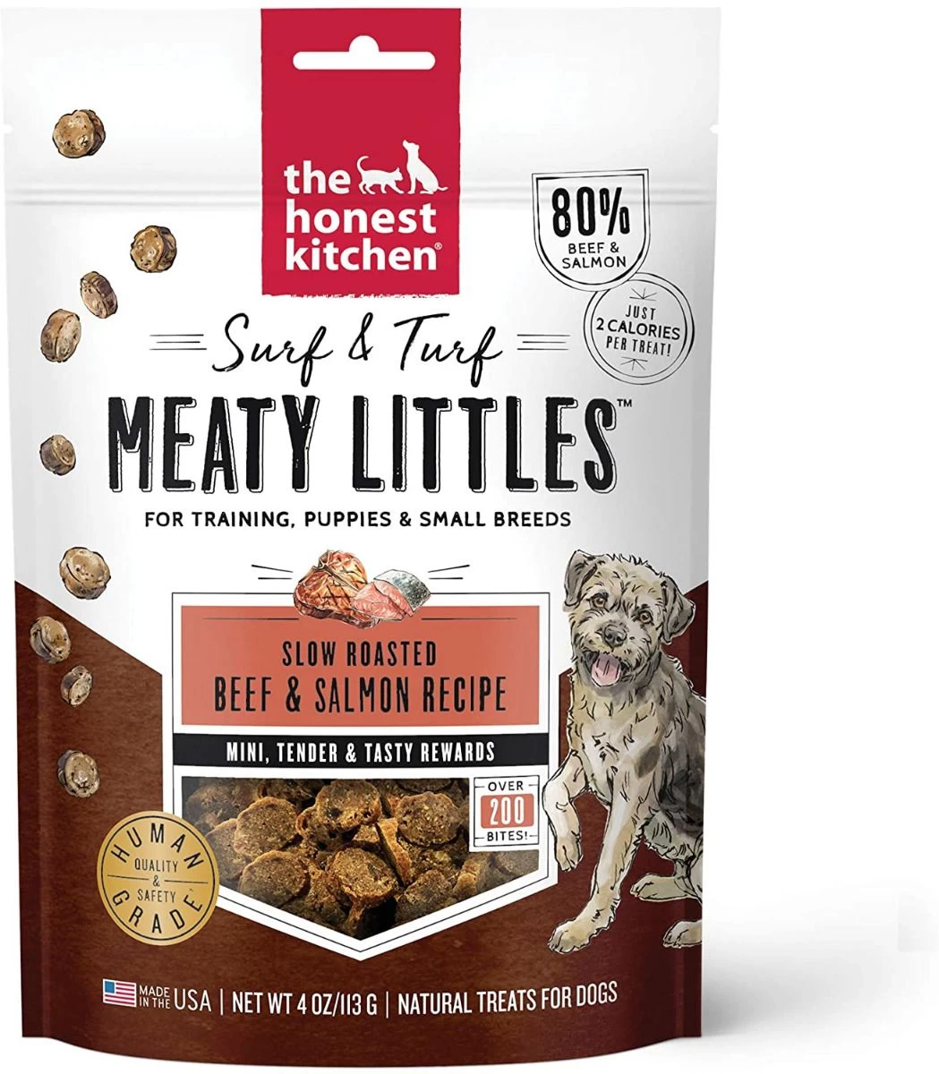 The Honest Kitchen Surf & Turf Meaty Littles Beef & Salmon Treats For Dogs 1 The Honest Kitchen Surf & Turf Meaty Littles Beef & Salmon Treats For Dogs