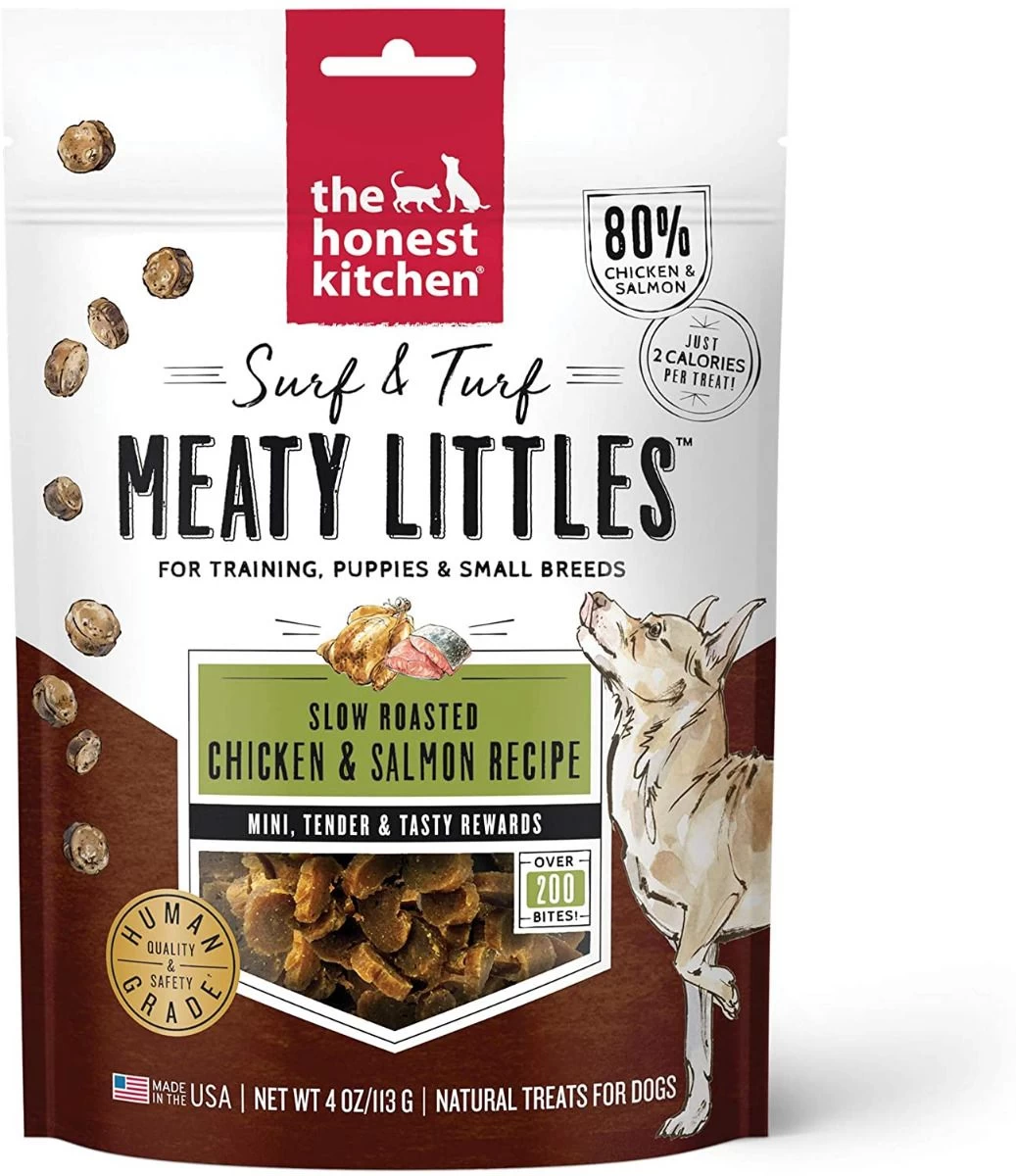 The Honest Kitchen Surf & Turf Meaty Littles Chicken & Salmon Treats For Dogs 1 The Honest Kitchen Surf & Turf Meaty Littles Chicken & Salmon Treats For Dogs